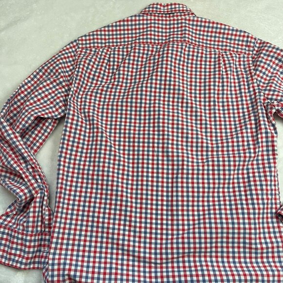 J.Crew Factory Slim Fit Gingham Check Button Down Shirt Men's Size Medium Cotton - Picture 9 of 9